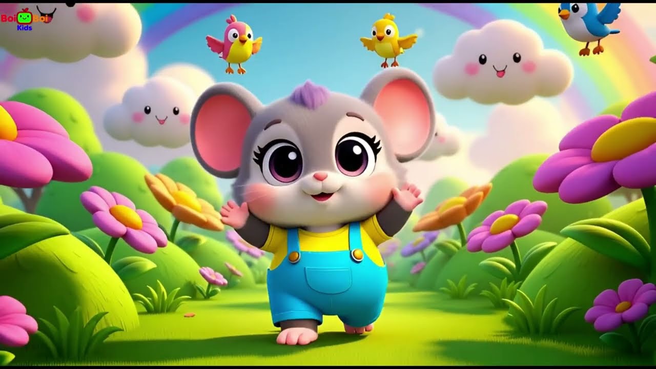 Hicky Hocky Clock 🐭⏰ | Fun 3D Kids Song | Cute Nursery Rhyme for Toddlers