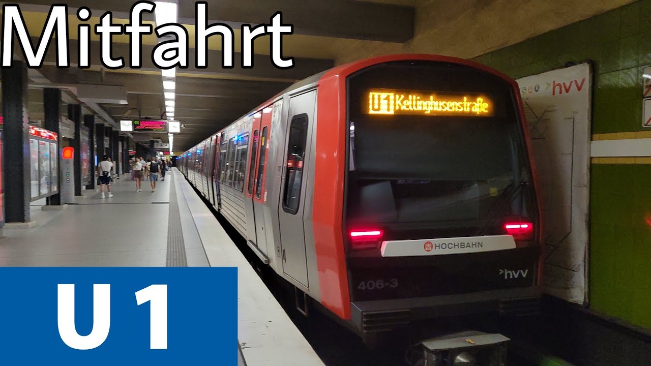 U-Bahn Hamburg | Mitfahrt im DT5 auf der U1 | Hauptbahnhof Süd - Stephansplatz