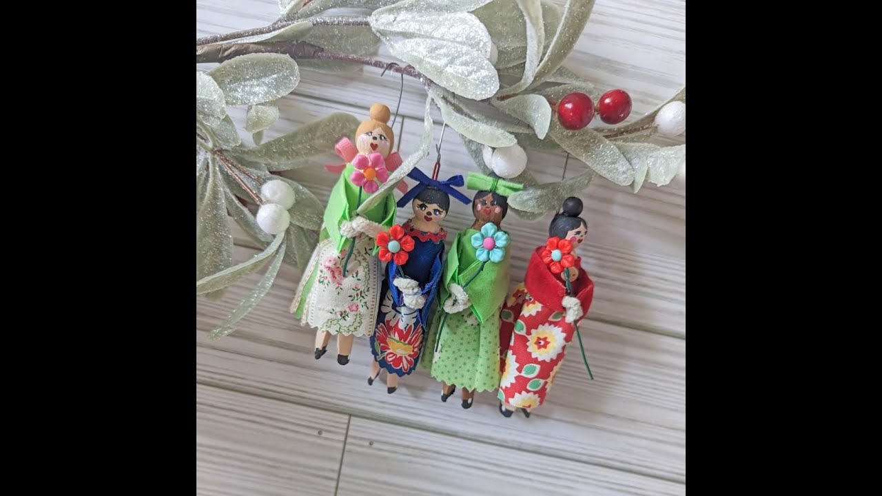 12 Months of Christmas - Christmas in April - Clothespin Dolls