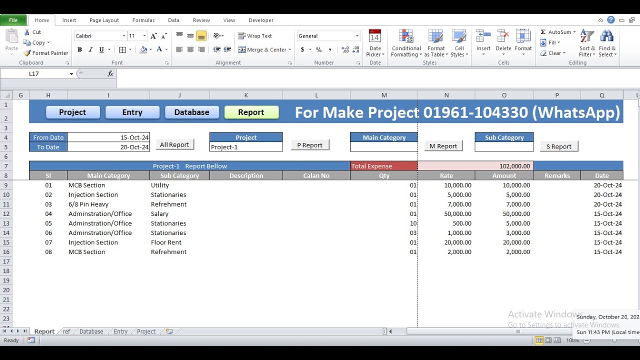 Automatic Expense Sheet In Excel।। User Tutorial #360