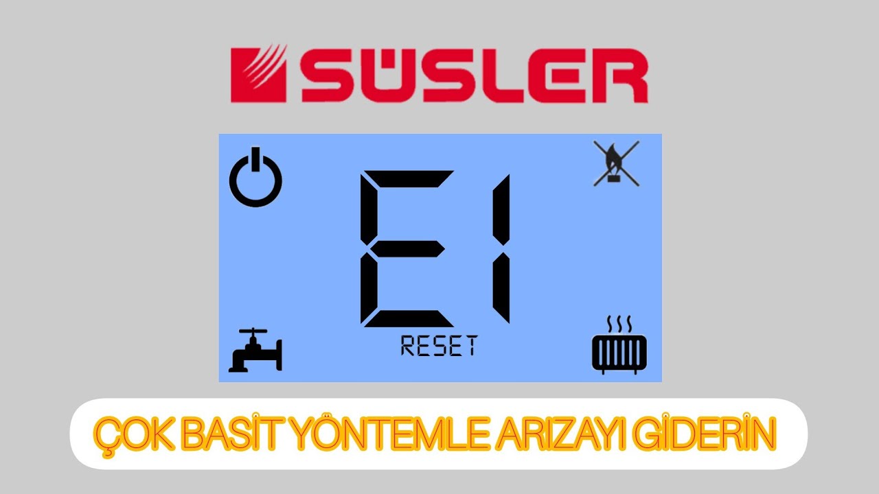 S&Uuml;SLER KOMBİ E1 HATASI BU Y&Ouml;NTEMLE İKİ DAKİKADA &Ccedil;&Ouml;ZECEKSİNİZ!