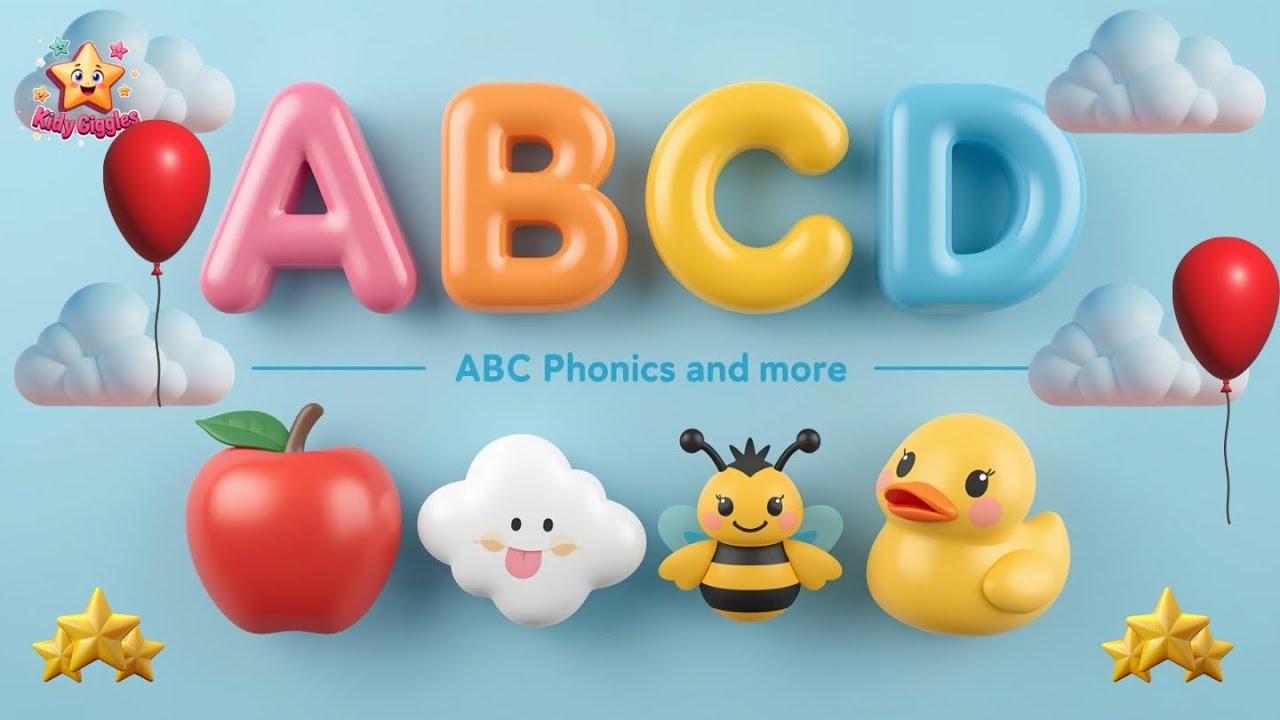 Alphabet Phonics Song for 3 Years Old Kids | Sing and Learn Colorful Nursery Rhymes | ABC Song
