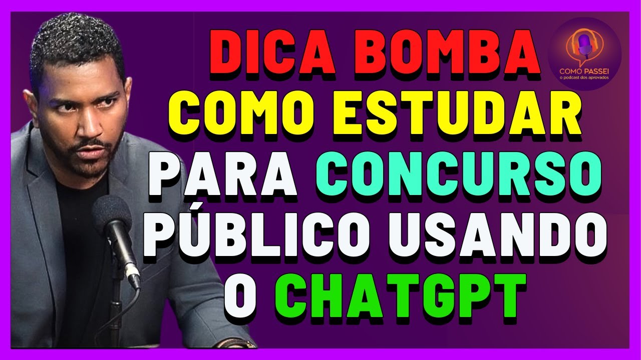 [APROVADO 1º LUGAR] Ele Conseguiu Estudar Nessa Forma Usando o CHATGPTP para Concursos Públicos