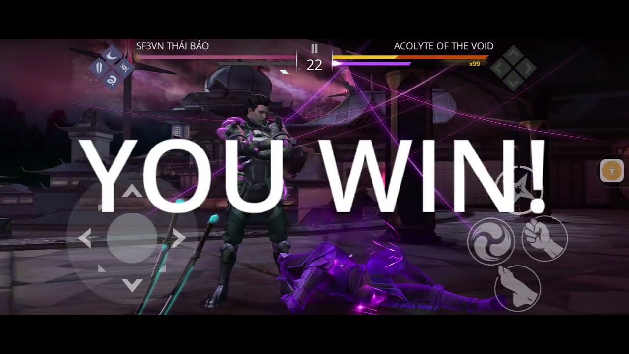 Shadow Fight 3: Neon Phantom vs Ruolan 6 and Acolyte 6 (kill boss in only 1 round)