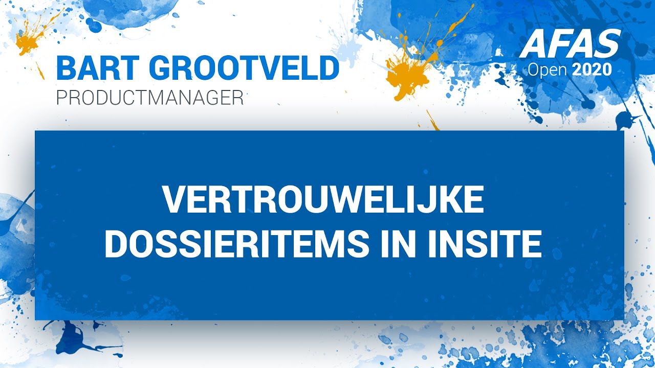 AFAS Open 2020 - Vertrouwelijke dossieritems in InSite