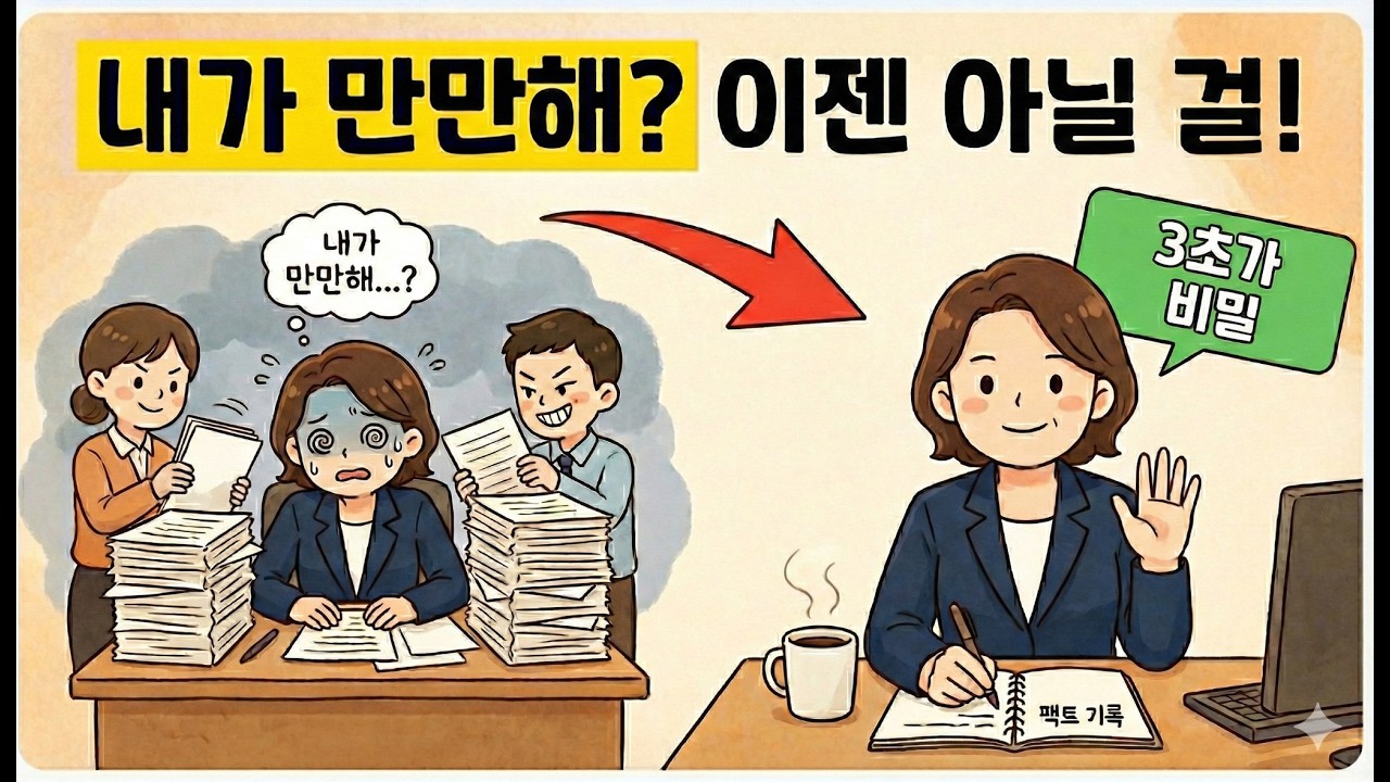 직장에서 항상 나만 손해 보는 패턴, 3초 멈춤으로 끊는 법