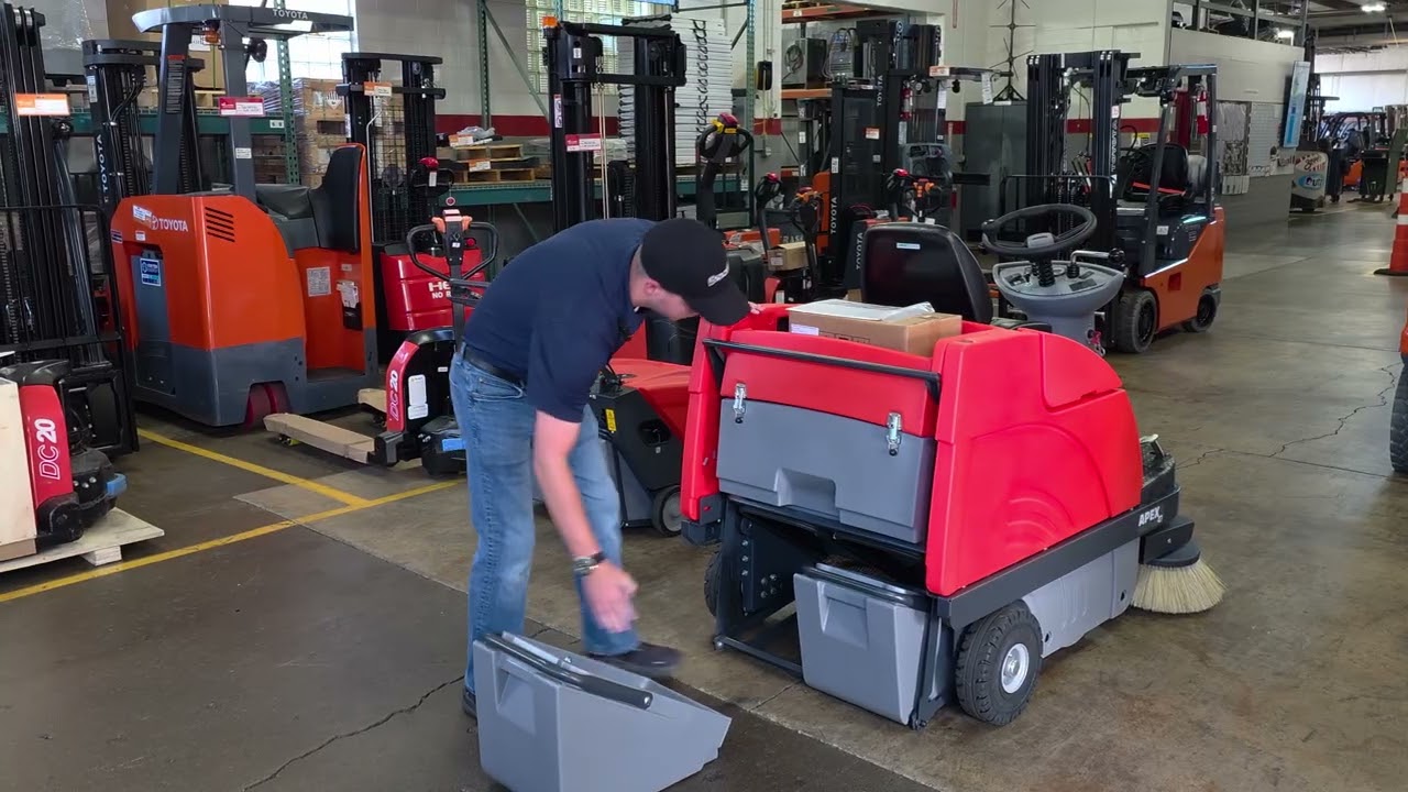How to access the debris hoppers on the Collector 34 and the Apex 47 from PowerBoss