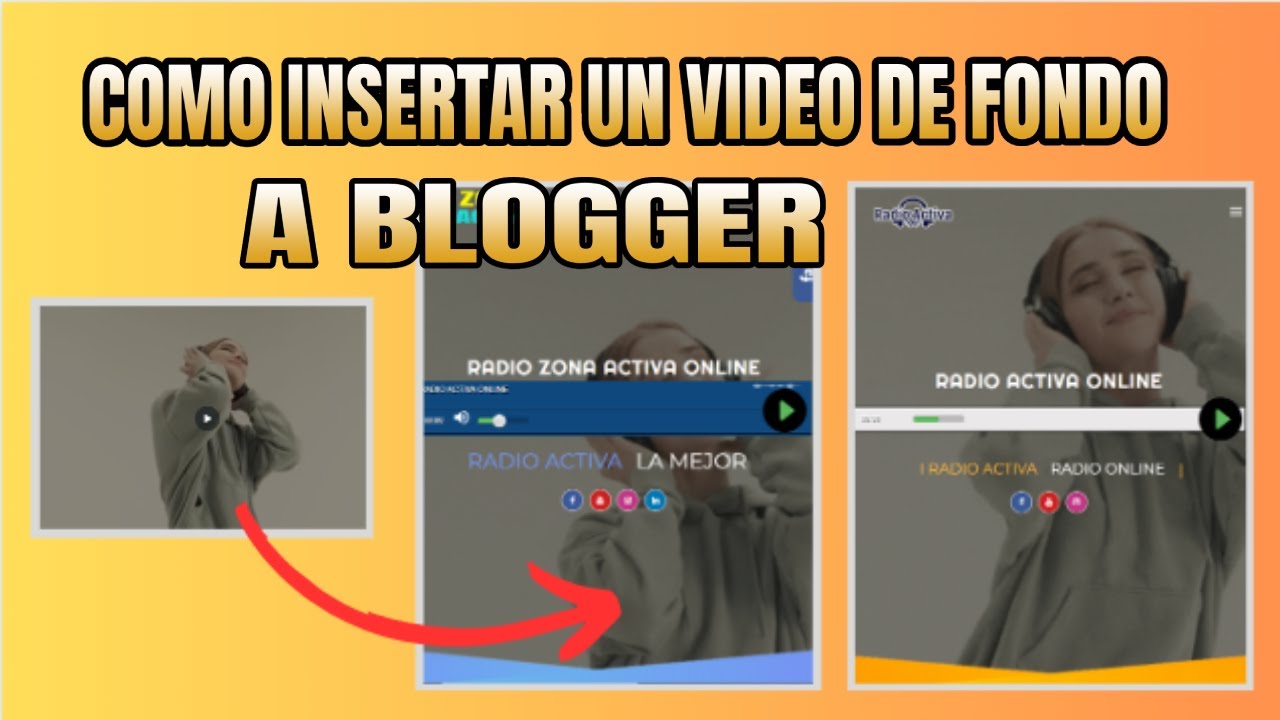 Cómo Insertar un video de fondo en Blogger  Fondo de Video con Gif Animado