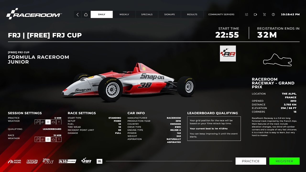 Raceroom Racing Experience. Raceway GP. FRJ Cup