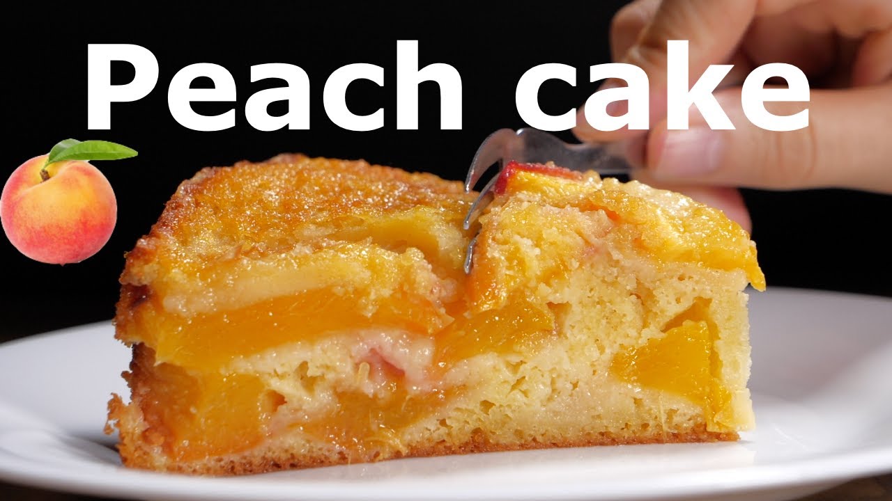 Fresh peach cake | low in carbs and kcal