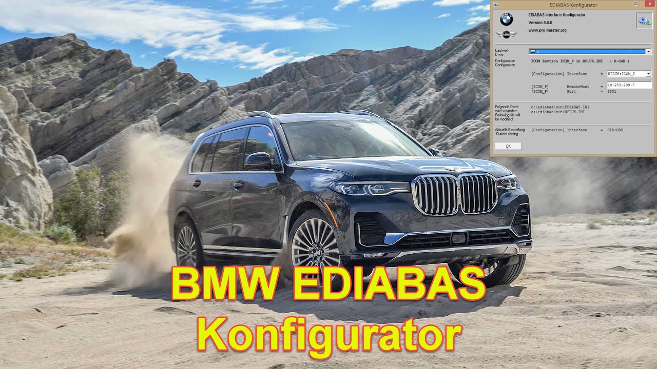 BMW EDIABAS Konfigurator переключение интерфейсов INPA WinKFP NCS Expert ISTA ICOM