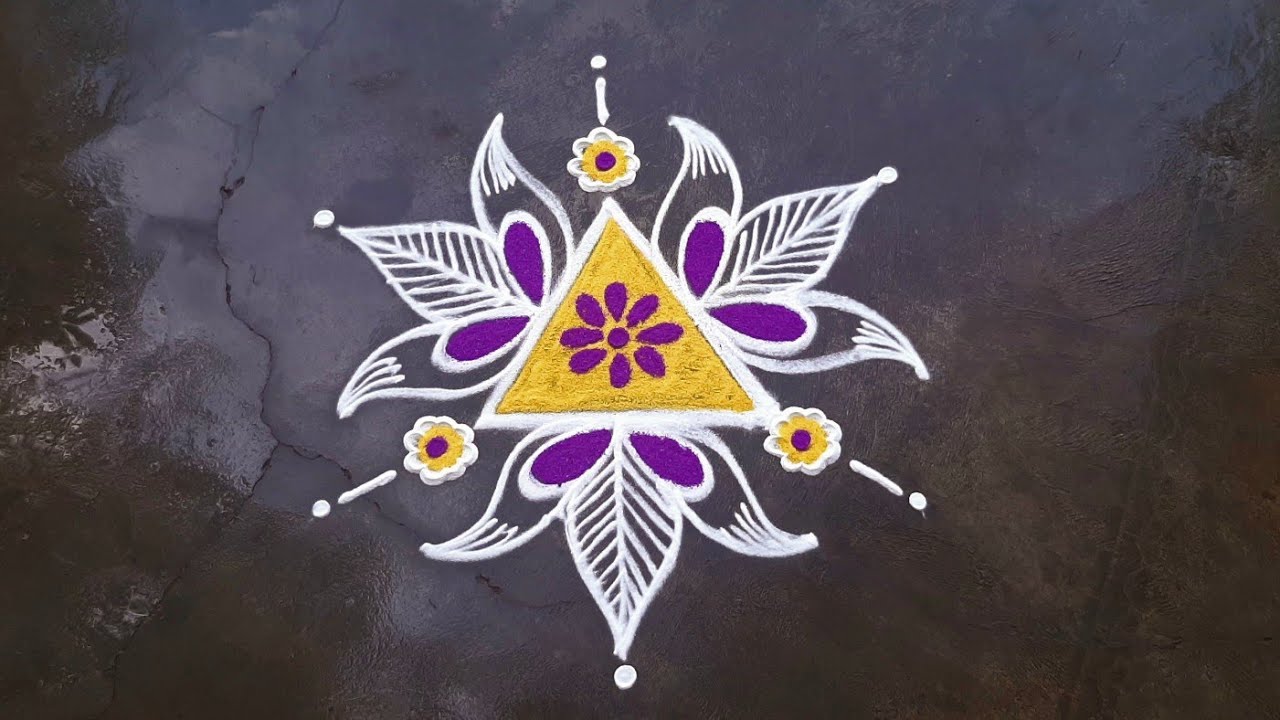Kutty Kutty kolam (3-2)/Beginners rangoli designs