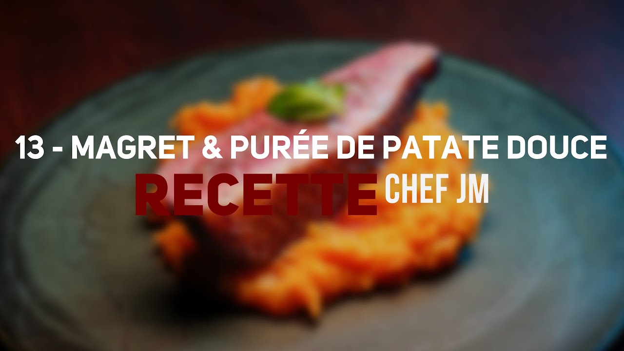 13. Magret & purée de patate douce, gingembre