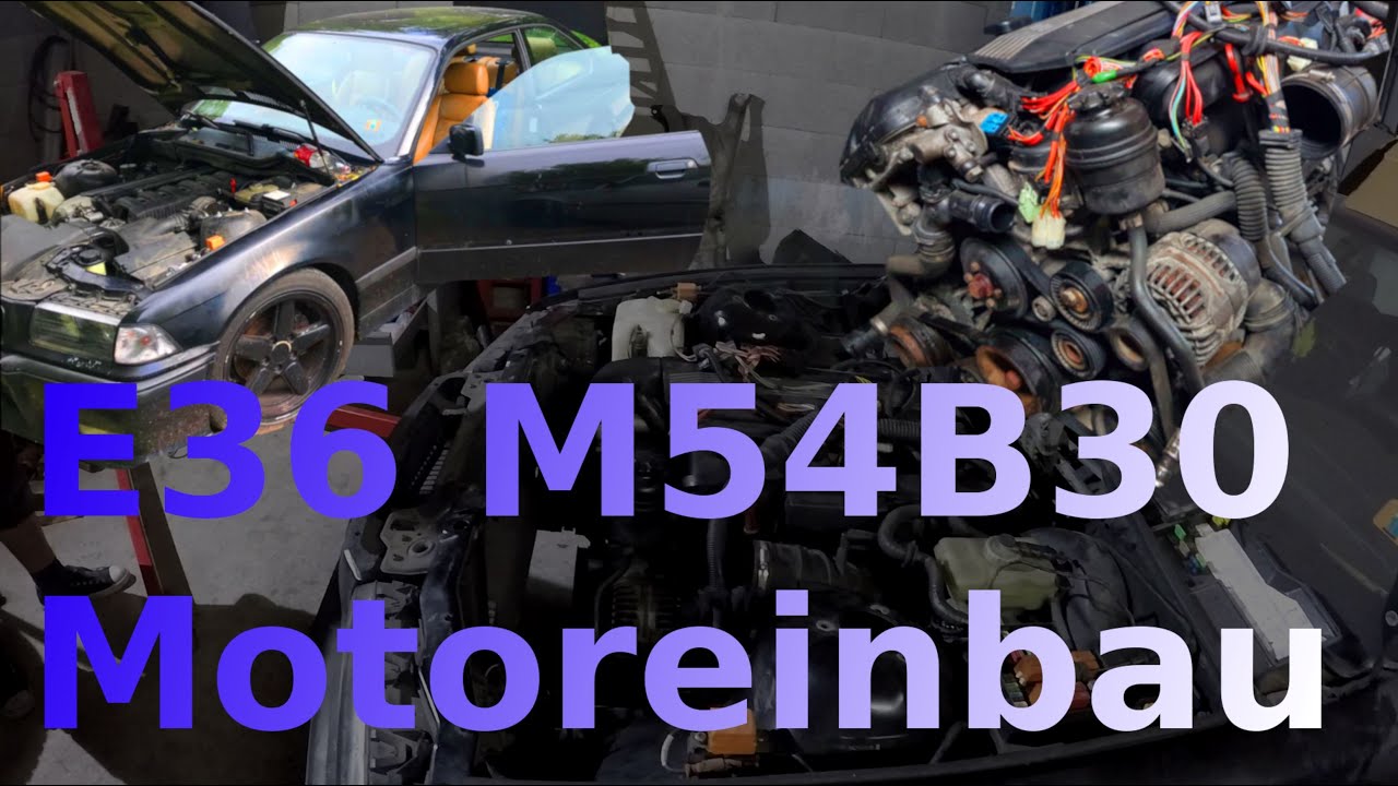Projekt BMW E36 Coupe M54B30: Motoreinbau