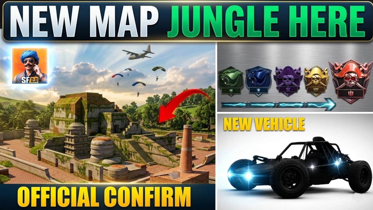 NEW MAP JUNGLE HERE OFFICIAL ANNOUNCES | NEW VEHICLE | NEW EVENT | NEW GUN | SCARFALL 2.0 🔥