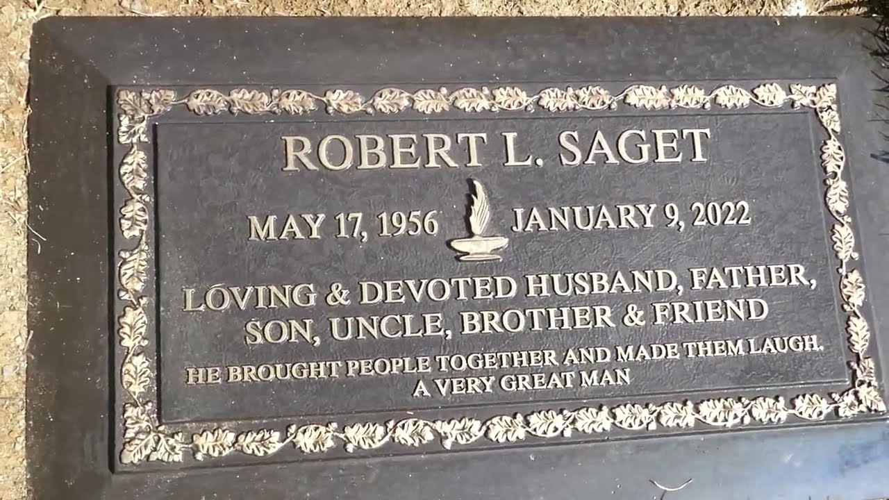 Comedian Bob Saget Grave New Grave Stone Marker Family Graves Mount Sinai Cemetery LA CA USA 2022