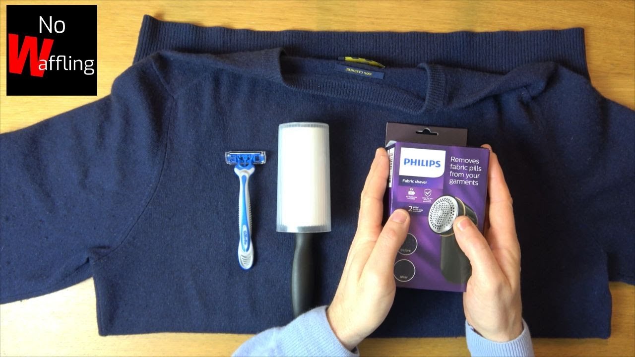 How to use a FABRIC SHAVER - Is it better than a RAZOR for REMOVING Pills Bobbles Fuzzball?