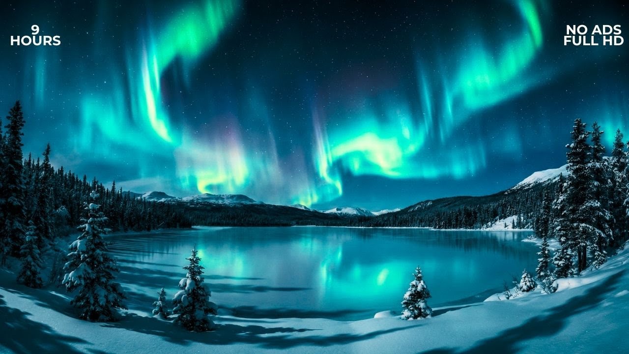 9 Hours of Aurora Borealis | Deep Sleep & Relaxation with Northern Lights