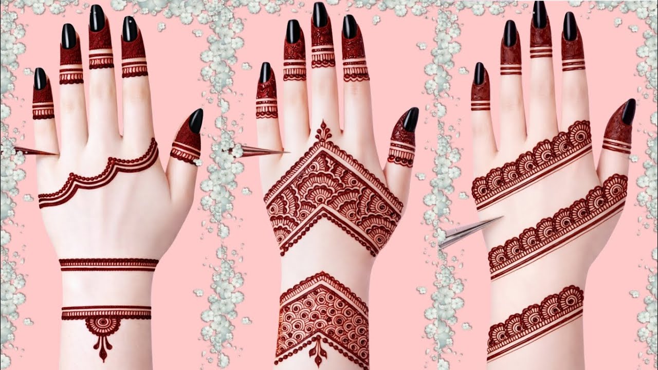 Top 5 New Trick Mehndi Design / Simple Stylish Mehndi Design / Back Hand Mehndi Design For Hands 
