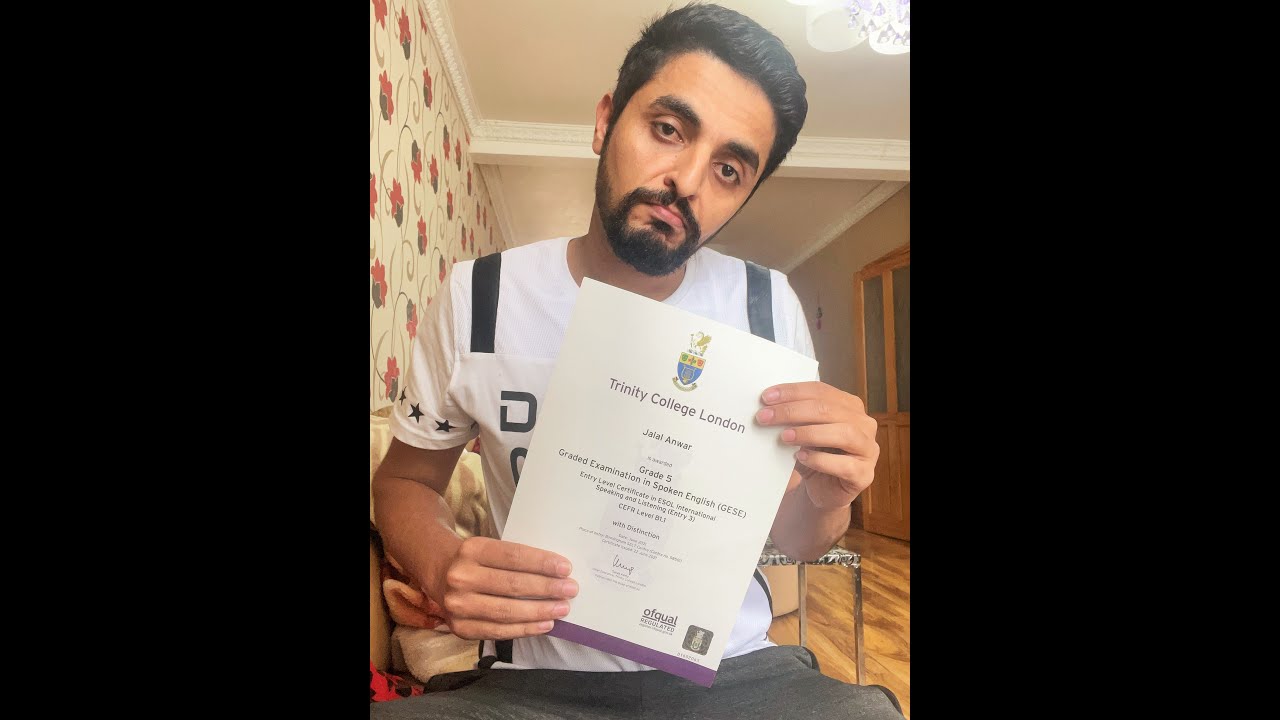 Trinity College LONDON Grade 5  GESE  Level B1 pass with Distinction