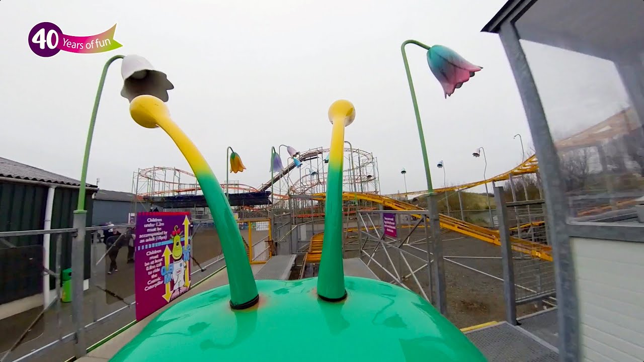 Cosmic Caterpillar Roller Coaster POV Milky Way Adventure Park