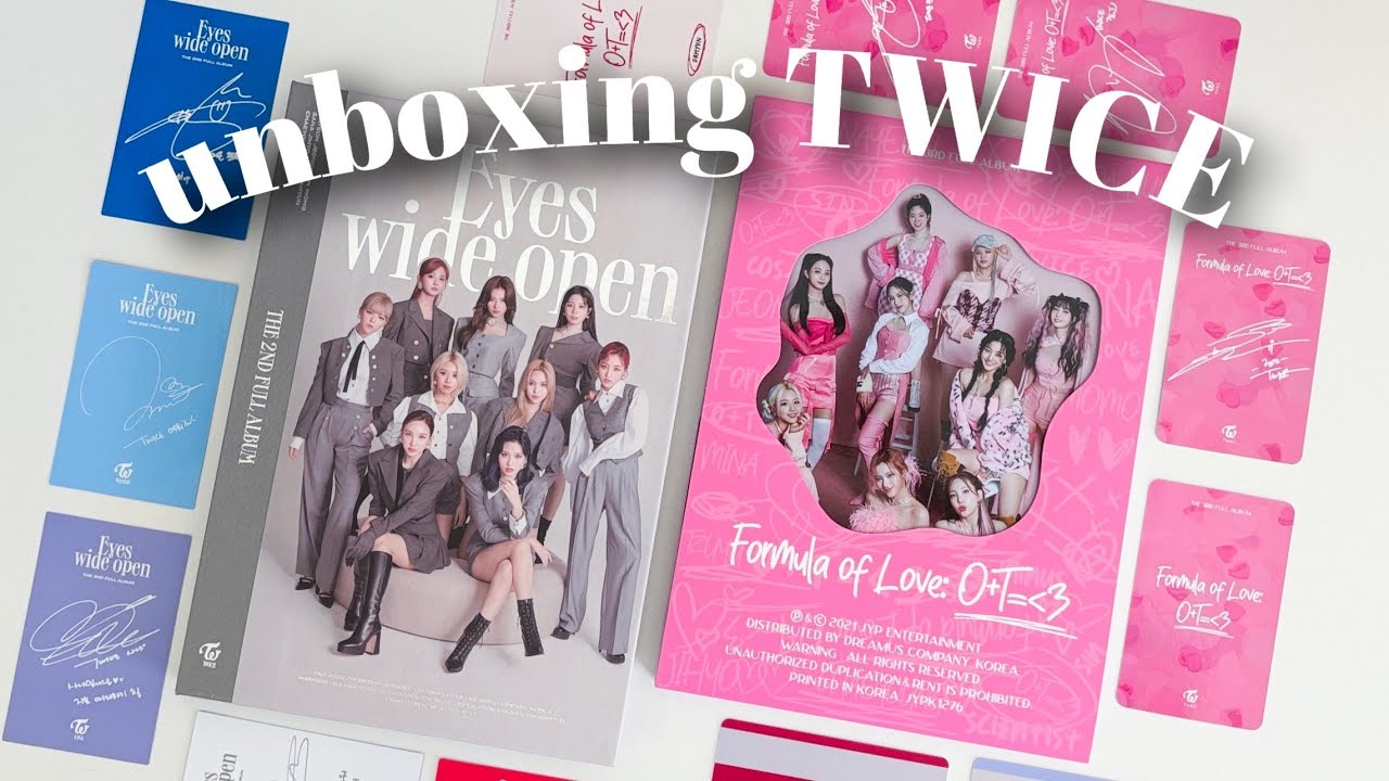 распаковка альбомов TWICE - Eyes wide open и Formula of Love 🩶🩷 kpop album unboxing