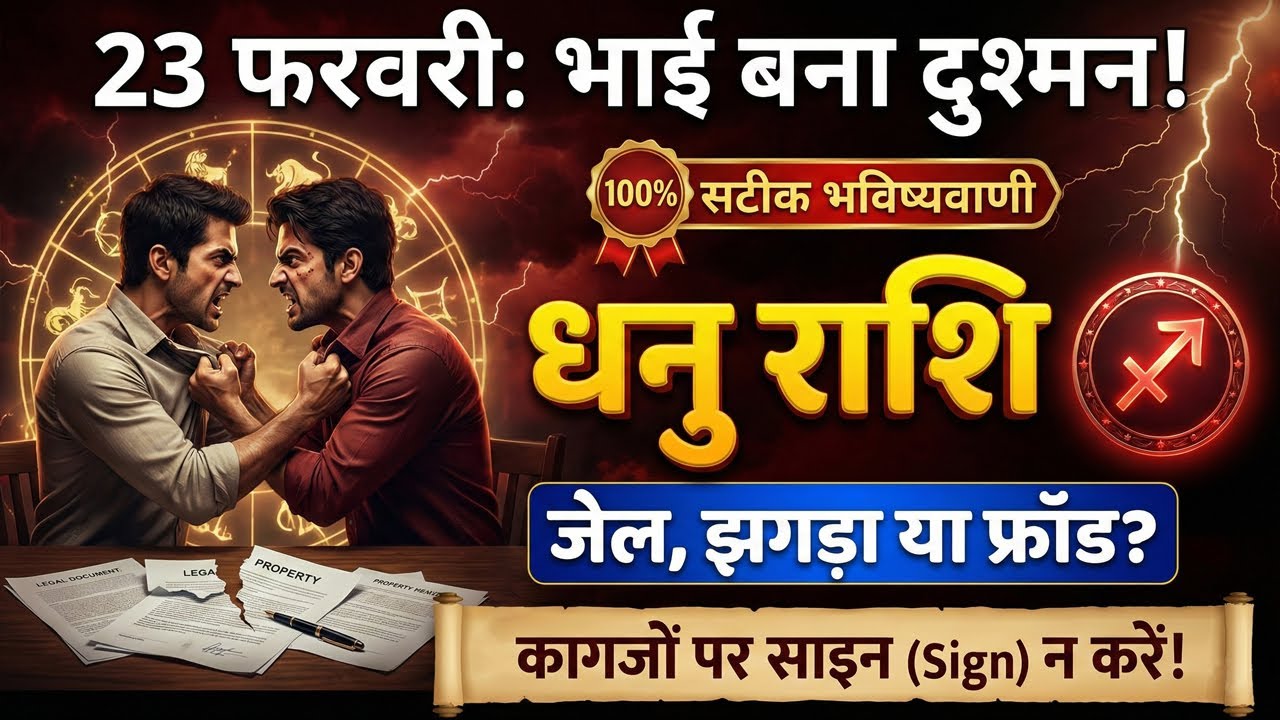 🔥 Dhanu Rashi: अगले 30 दिन जेल या झगड़ा? पड़ोसियों और सोशल मीडिया से रहें दूर