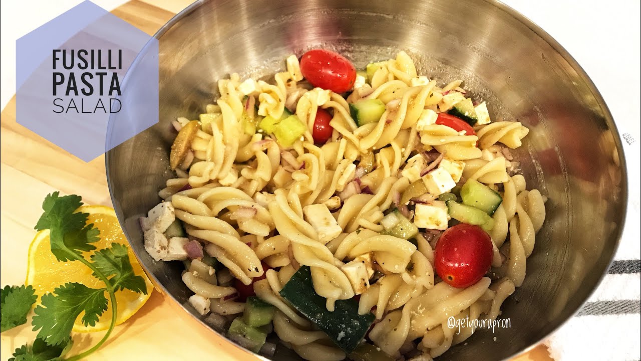Easy & delicious cold pasta salad | Fusilli Pasta Salad | Quick Italian Salad