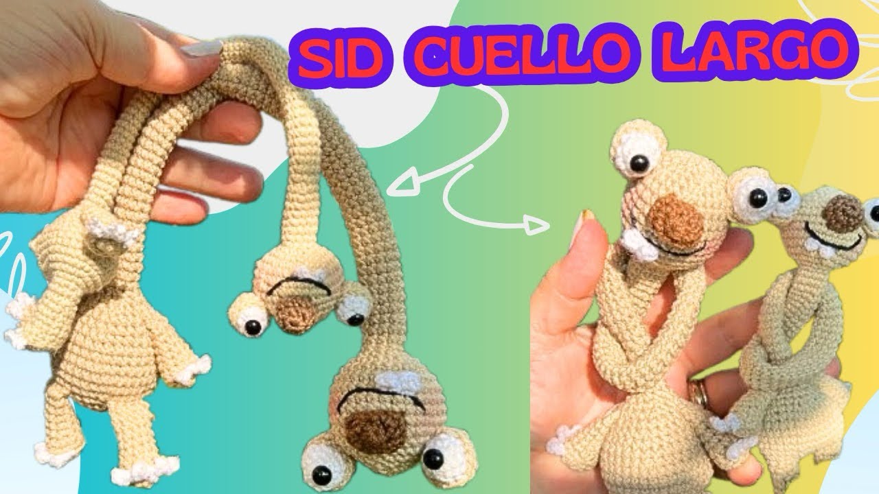 Sid Cuello Largo Tejido 🦕😱 | El Más Divertido en Crochet