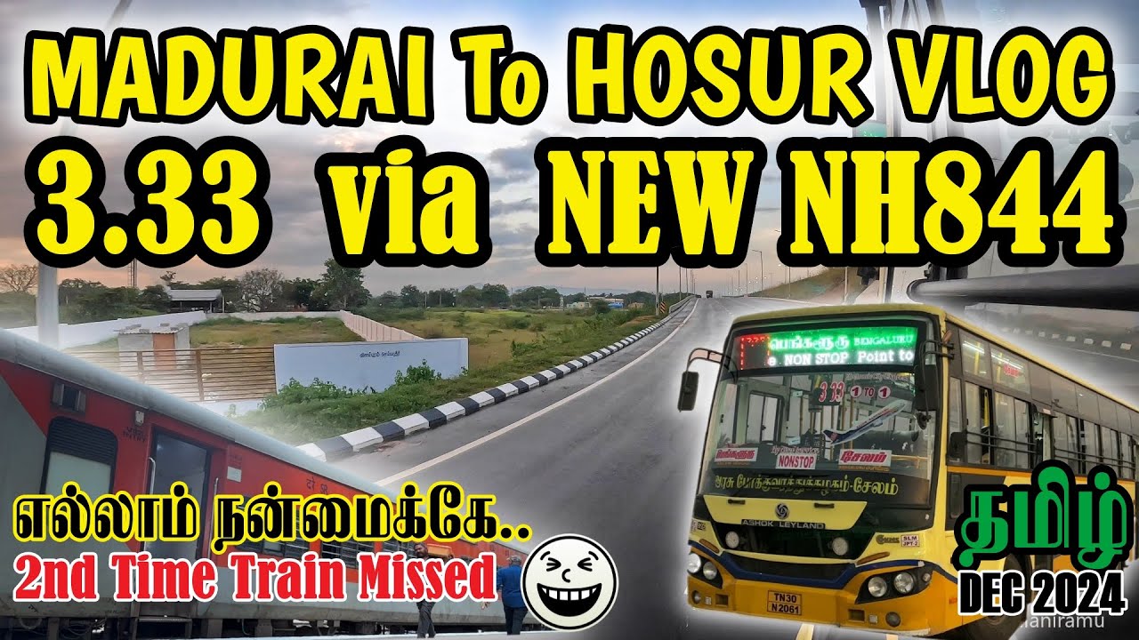 First time on TNSTC BUS via NEW NH844 | Madurai to Hosur Travel தமிழ் VLOG | DEC 2024
