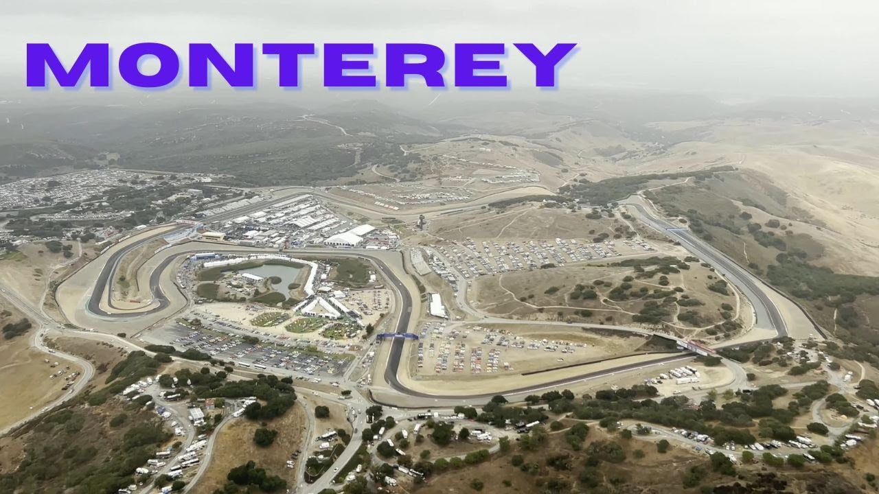 Landing in Monterey, CA w/ Great Views of Race at Saguna Seca Raceway