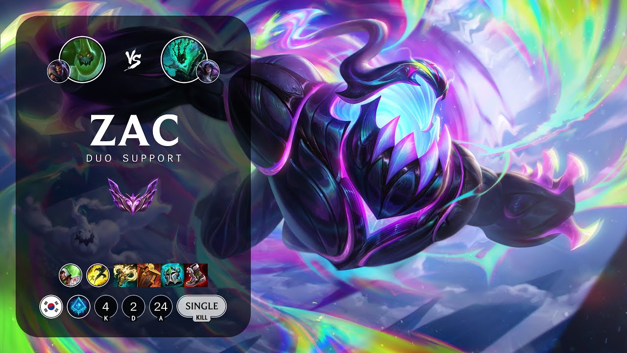 Zac Support vs Thresh - KR Master Patch 13.22