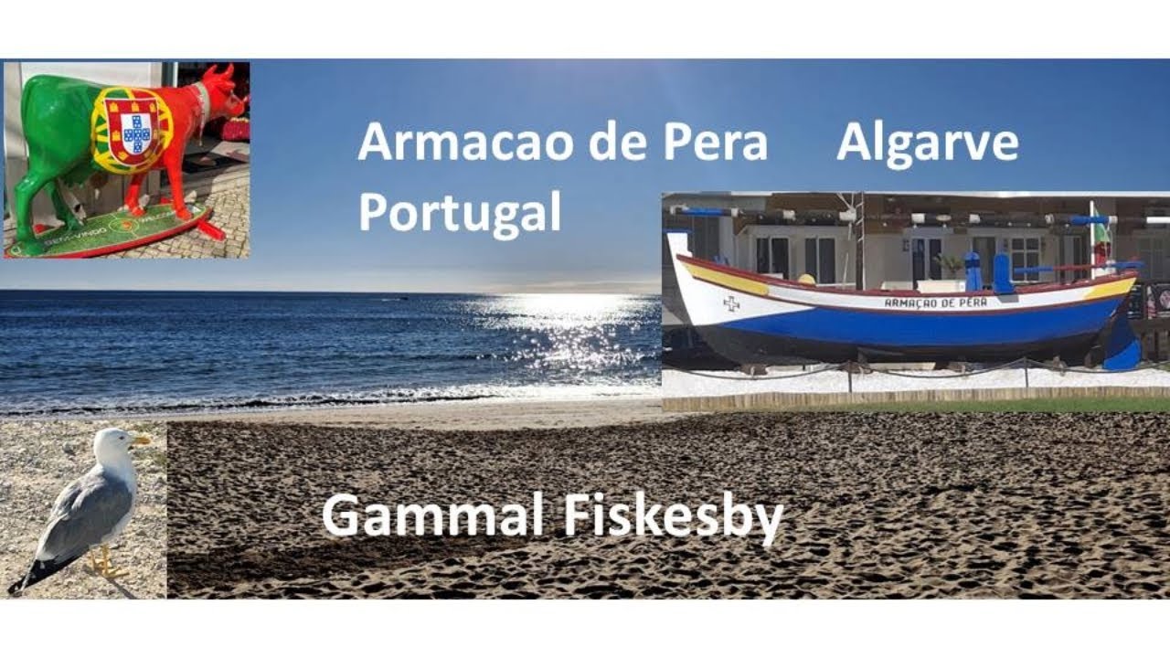 Lämnar Silves åker till Armação de Pêra. Fiskeby Algarve kusten. Parkering, havsutsikt och bad S1E19