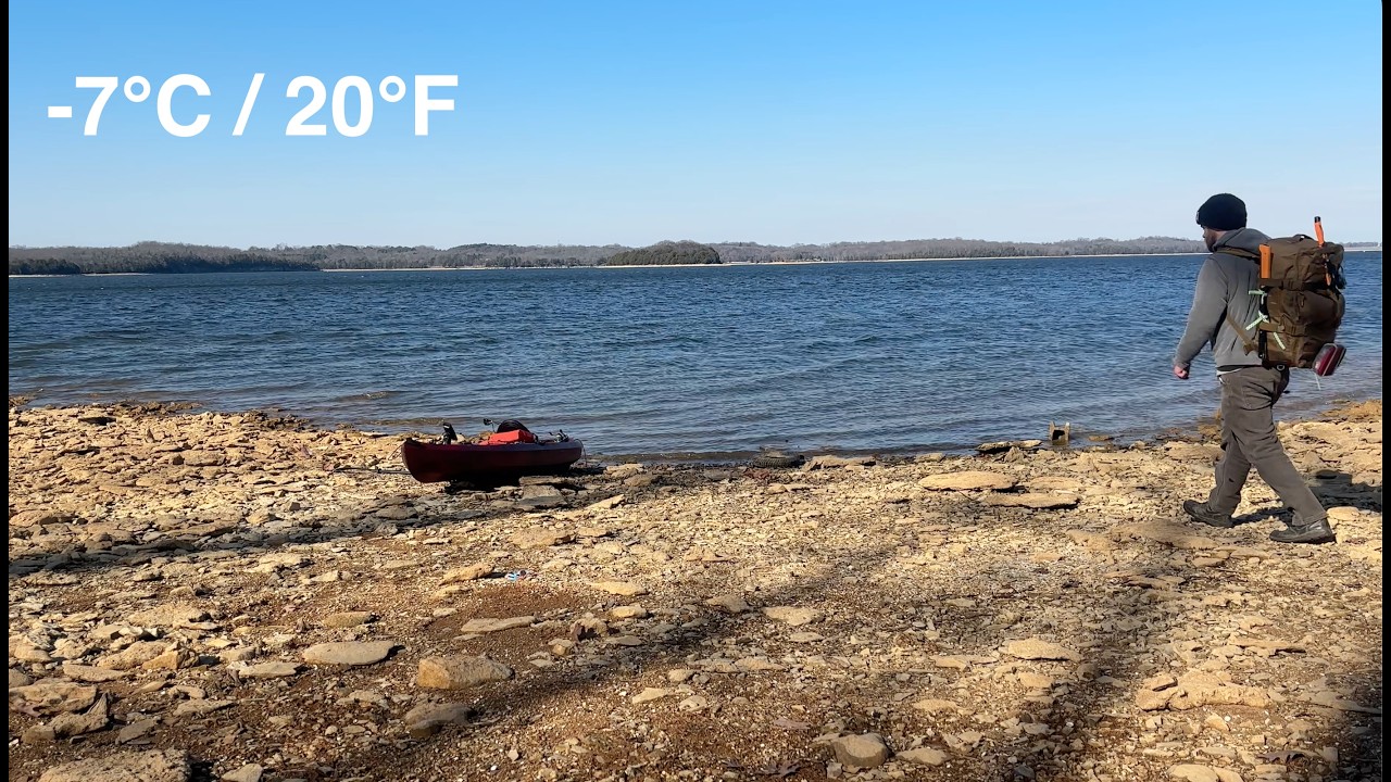 Late Winter Camping - frigid temps, no tent, sketchy kayaking