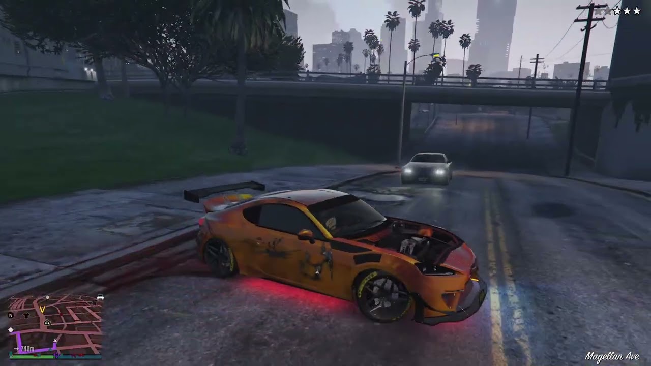 GTA V drifting style with a supercar