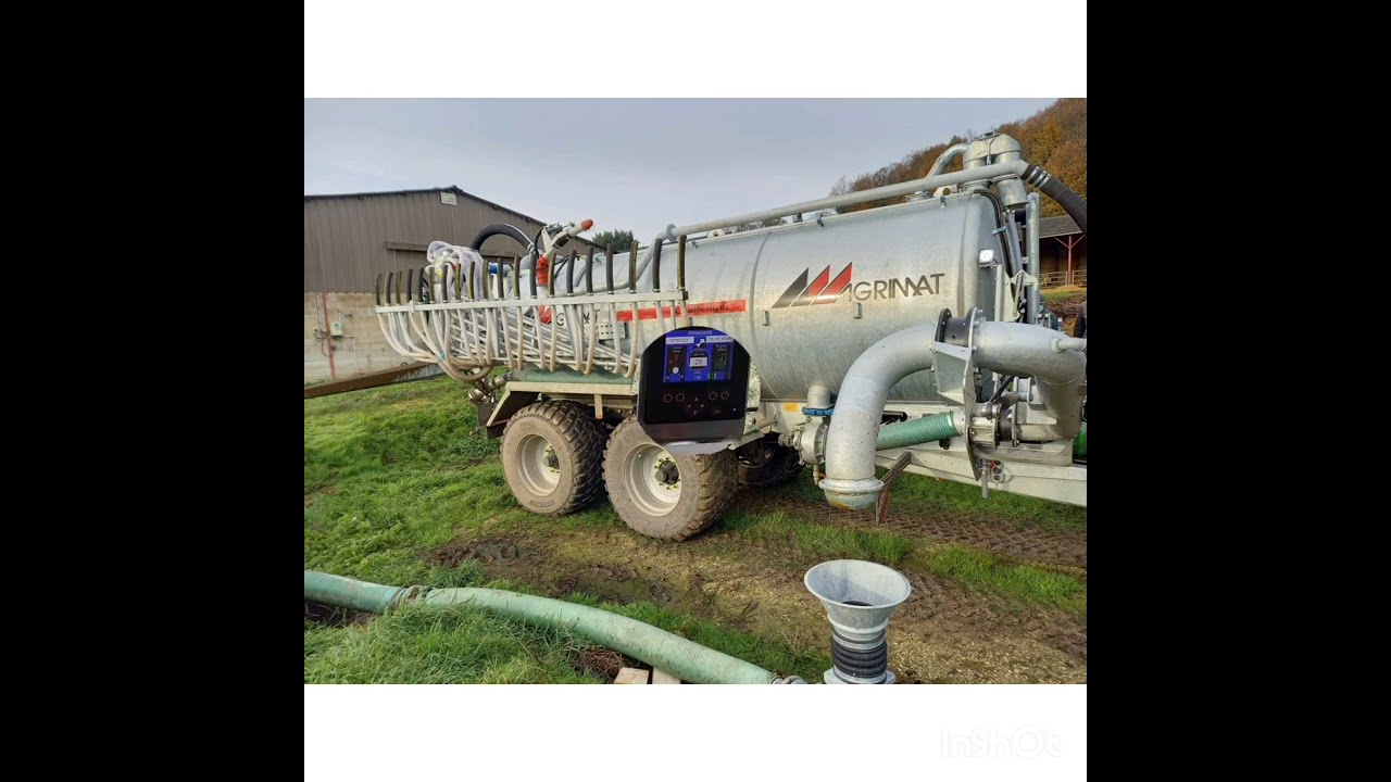 Tonne &agrave; lisier Agrimat 19.000L avec rampe Pendillard 12m et contr&ocirc;le par Smart Master