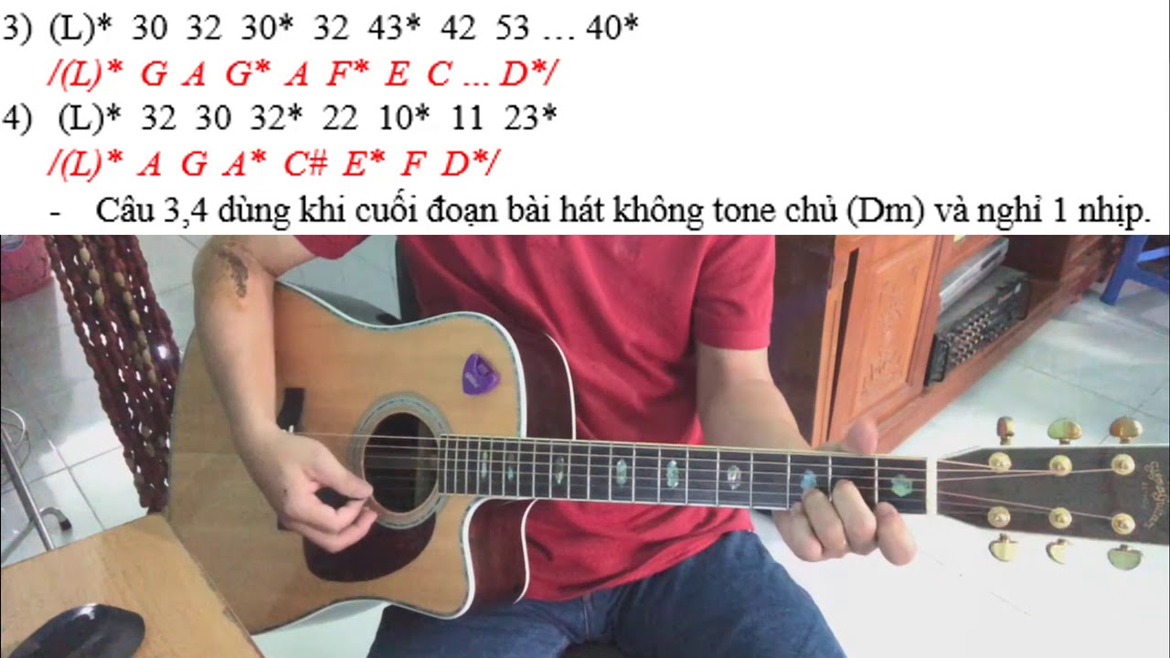 GUITAR BOLERO BÀI 01g: 04 Câu Láy đuôi BOLERO cơ bản tone Dm và tone Em