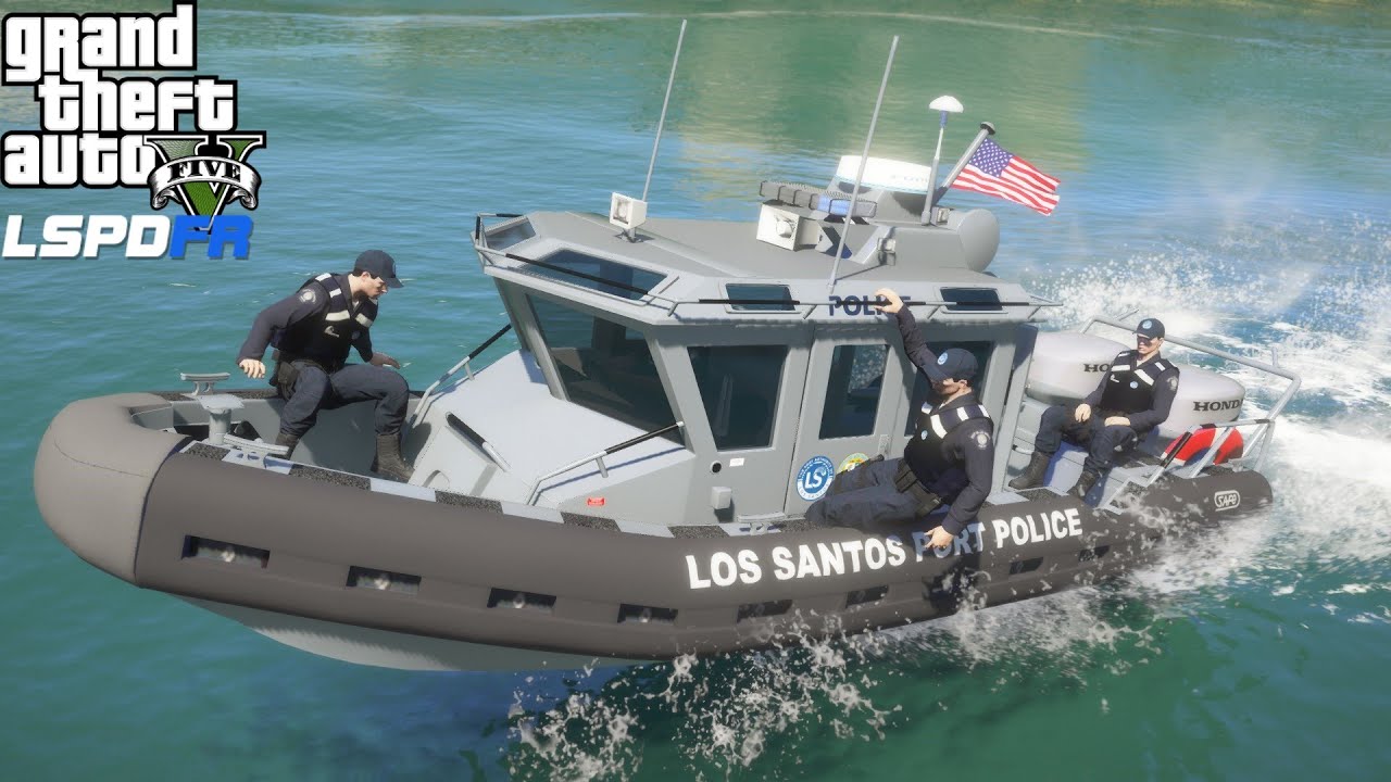 GTA 5 Coastal Callouts Port Authority Police Boat - Suspicious Vessel In Restricted Cargo Ship Area