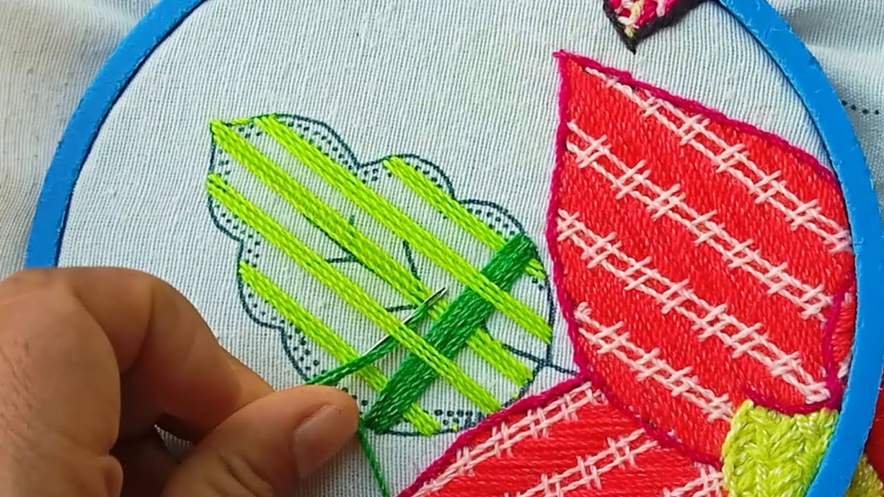 #80 Cómo bordar una hoja 😍 fácil ideal para cualquier diseño 
