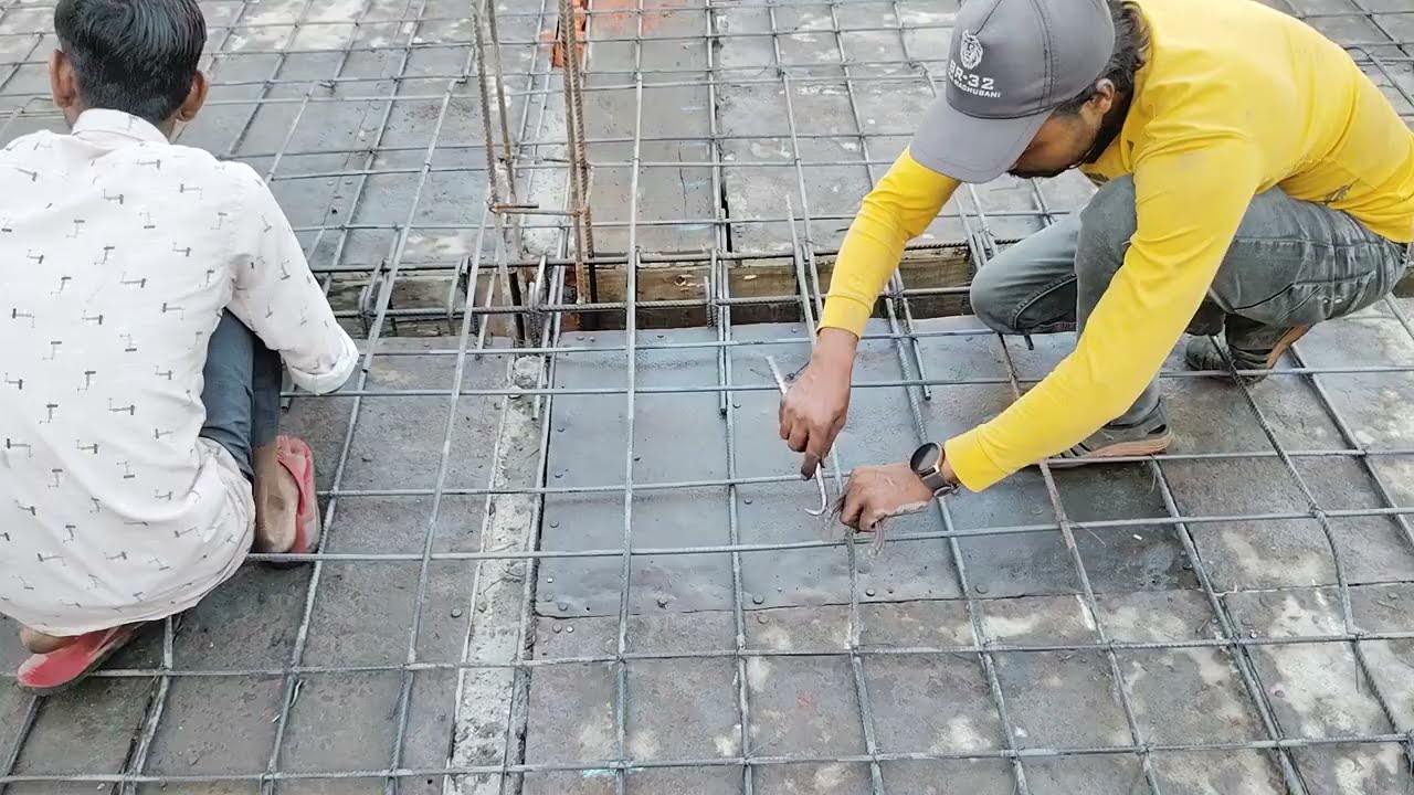 Sariya chhat mein is tarah Bandha jata haiसरिया me crank bar Diya jata haiइस तरह से
