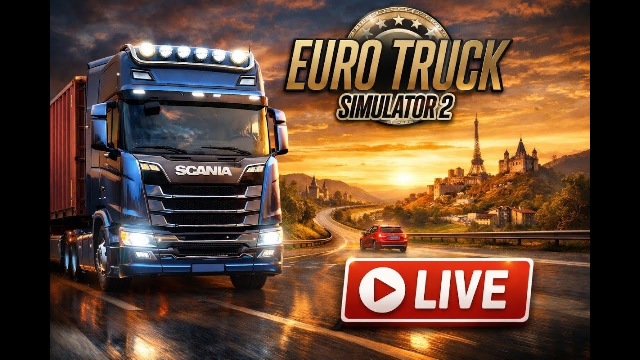 🔴🚛 Euro Truck Simulator 2 LIVE |Night Drive • Realistic Trucking • Long Drive Across Europe 🇪🇺