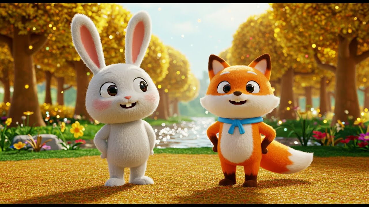 Magical Bunny Adventure for Kids | Fun Cartoon Story with Fox & Forest Challenges