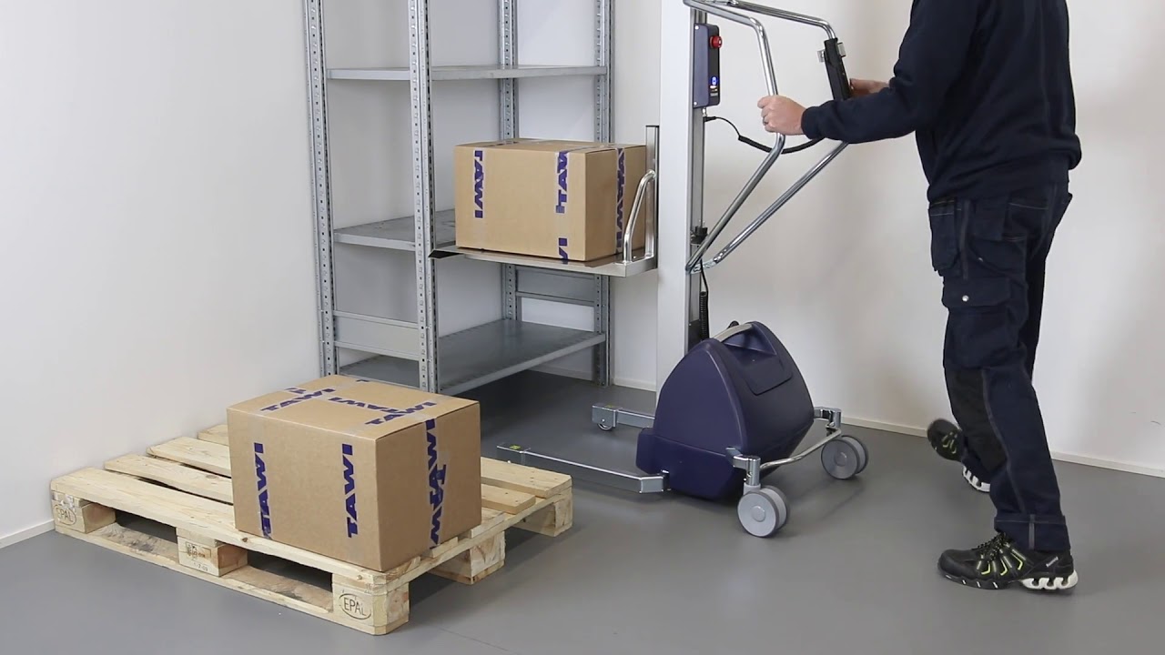 Carro elevador ergon&oacute;mico de plataforma