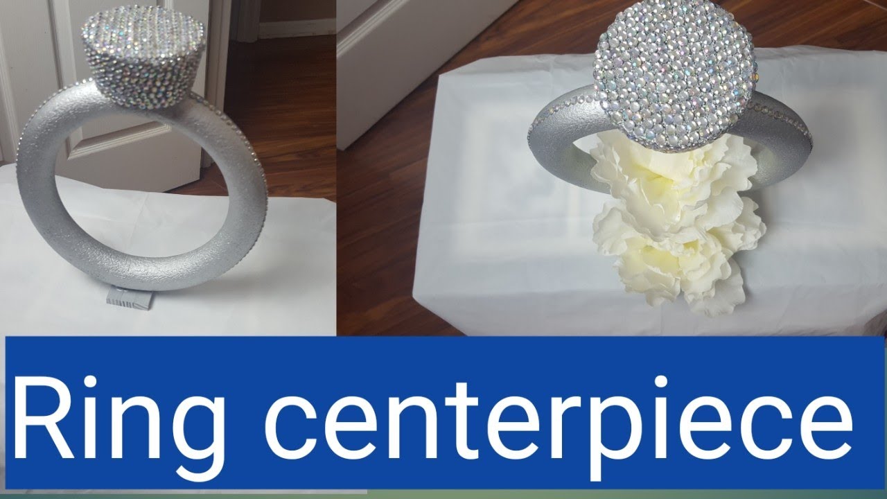 Diy|Dollar tree|Faux Diamond Ring centerpiece/Wedding centerpiece/Bridal shower centerpiece