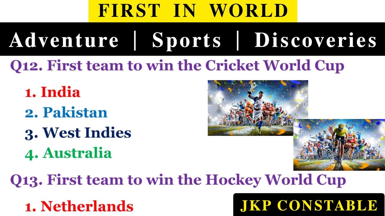 First in World, Adventure,Sports,Discoveries || JKP Constable and other Exams || @TheAspirants01