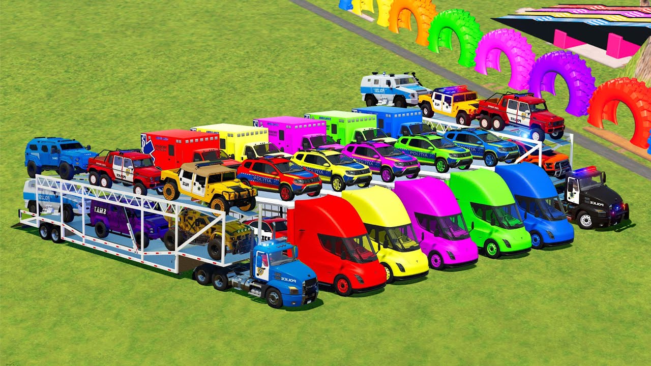Extreme Challenge Live #5: Cool car attractions through various obstacles! FS22 FS22 Live Highlight