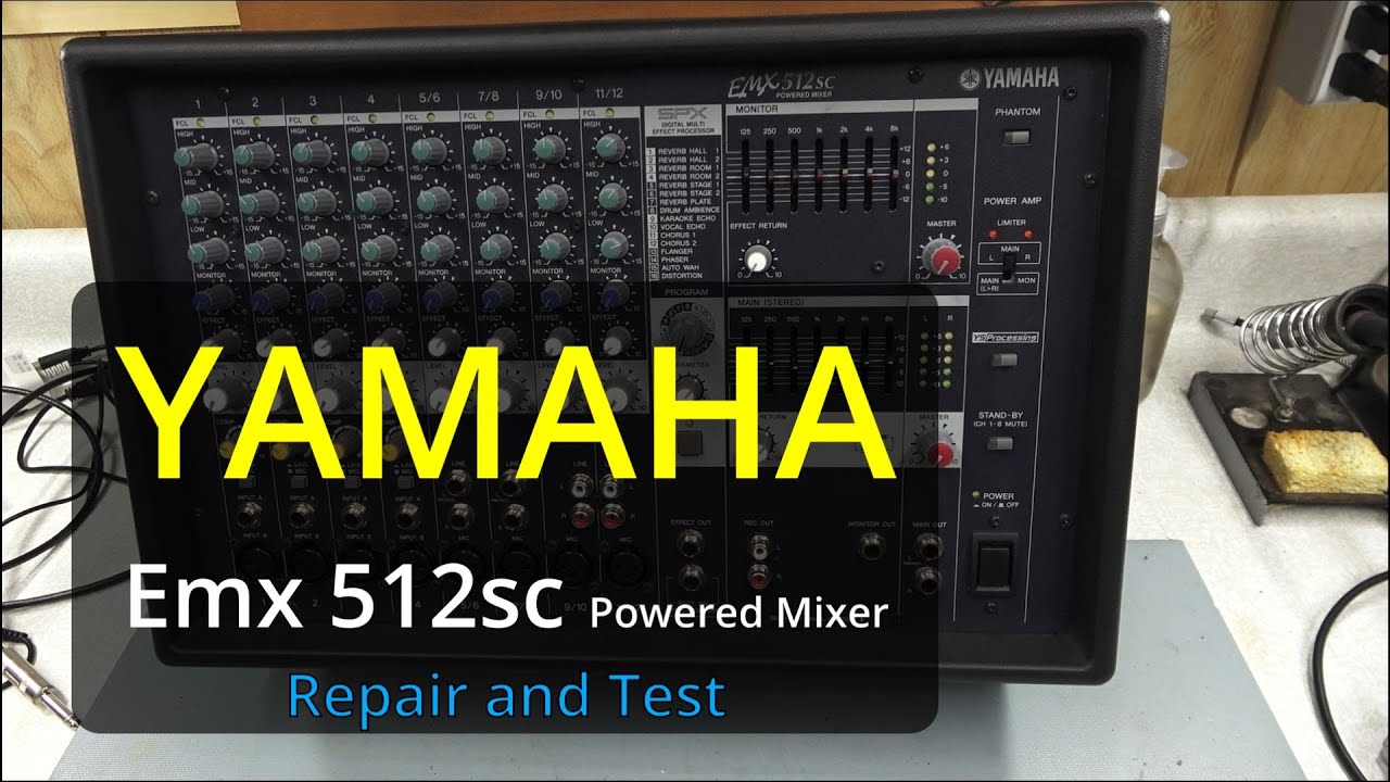 Yamaha Powered Mixer   EMX512sc   Repair and Test (#013)