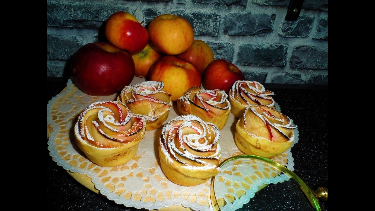 COMMENT FAIRE DES ROSES FEUILLETEES AUX POMMES Facile et délicieux