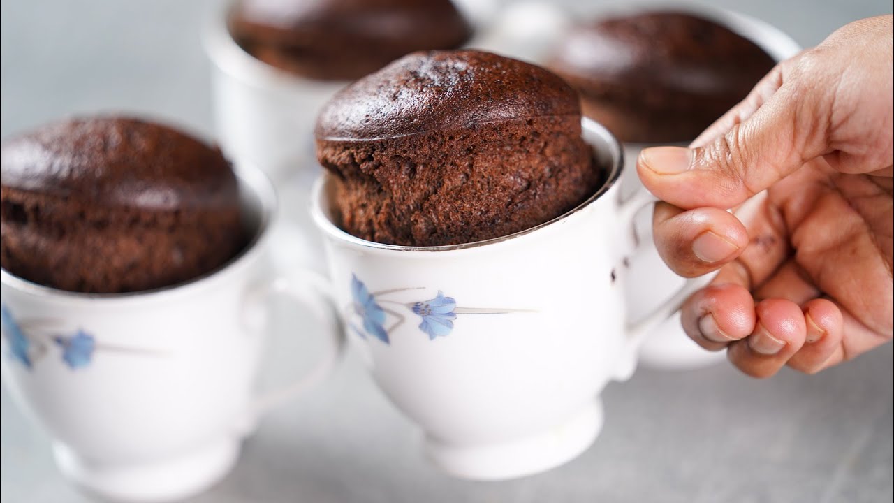 CHOCOLATE SOUFFLE RECIPE | WITHOUT OVEN | STEAM CHOCOLATE LAVA SOUFFLE | N'Oven Foods