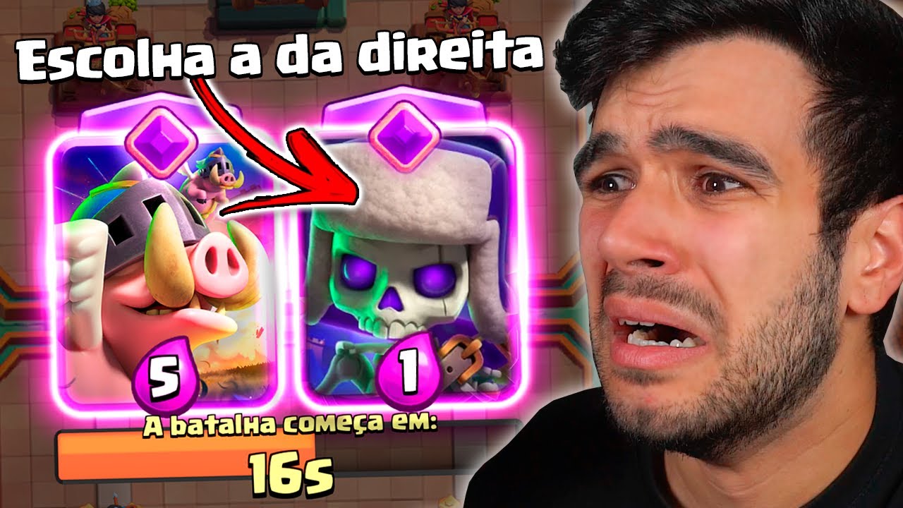 S&Oacute; VALE ESCOLHER CARTAS DA DIREITA NO DESAFIO DOS PORCOS... CLASH ROYALE